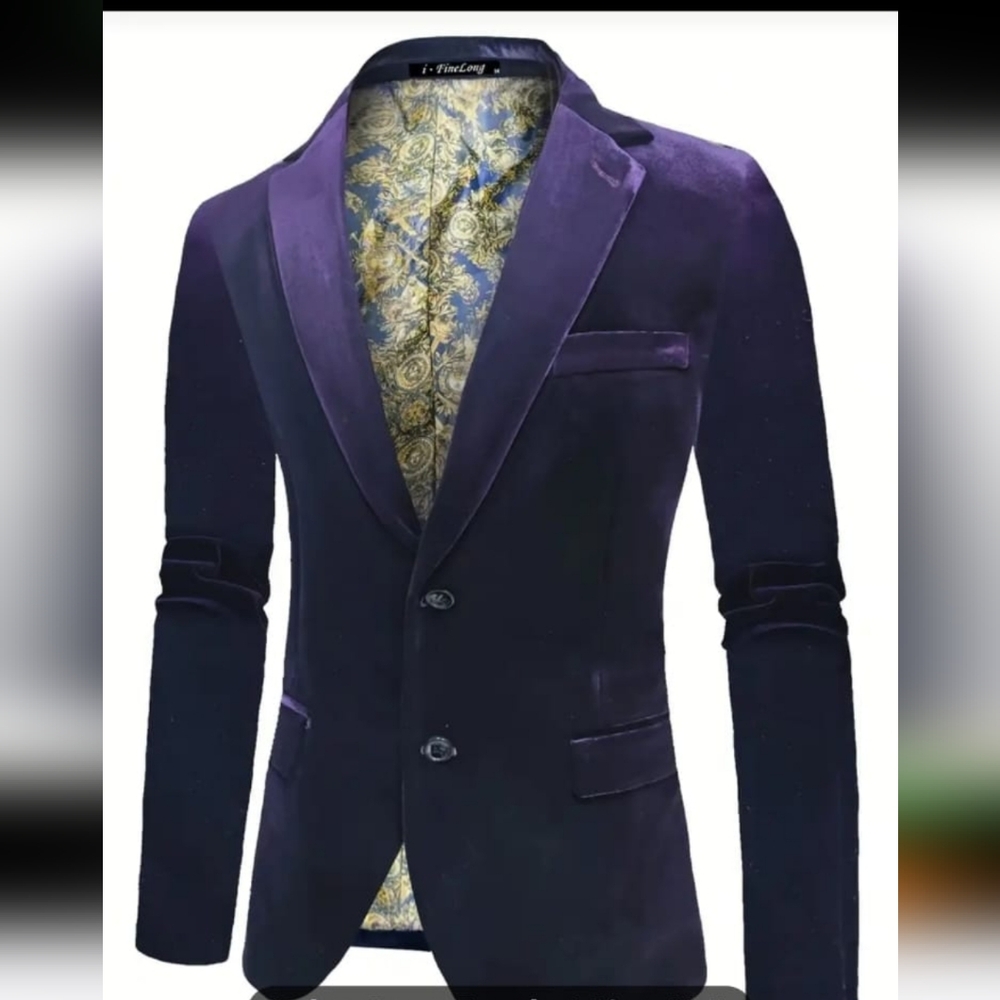 NEW MEN CLASSY AND ELEGANT SOFT PURPLE JACKET BLAZER SIZE 2XL-SIZE 44